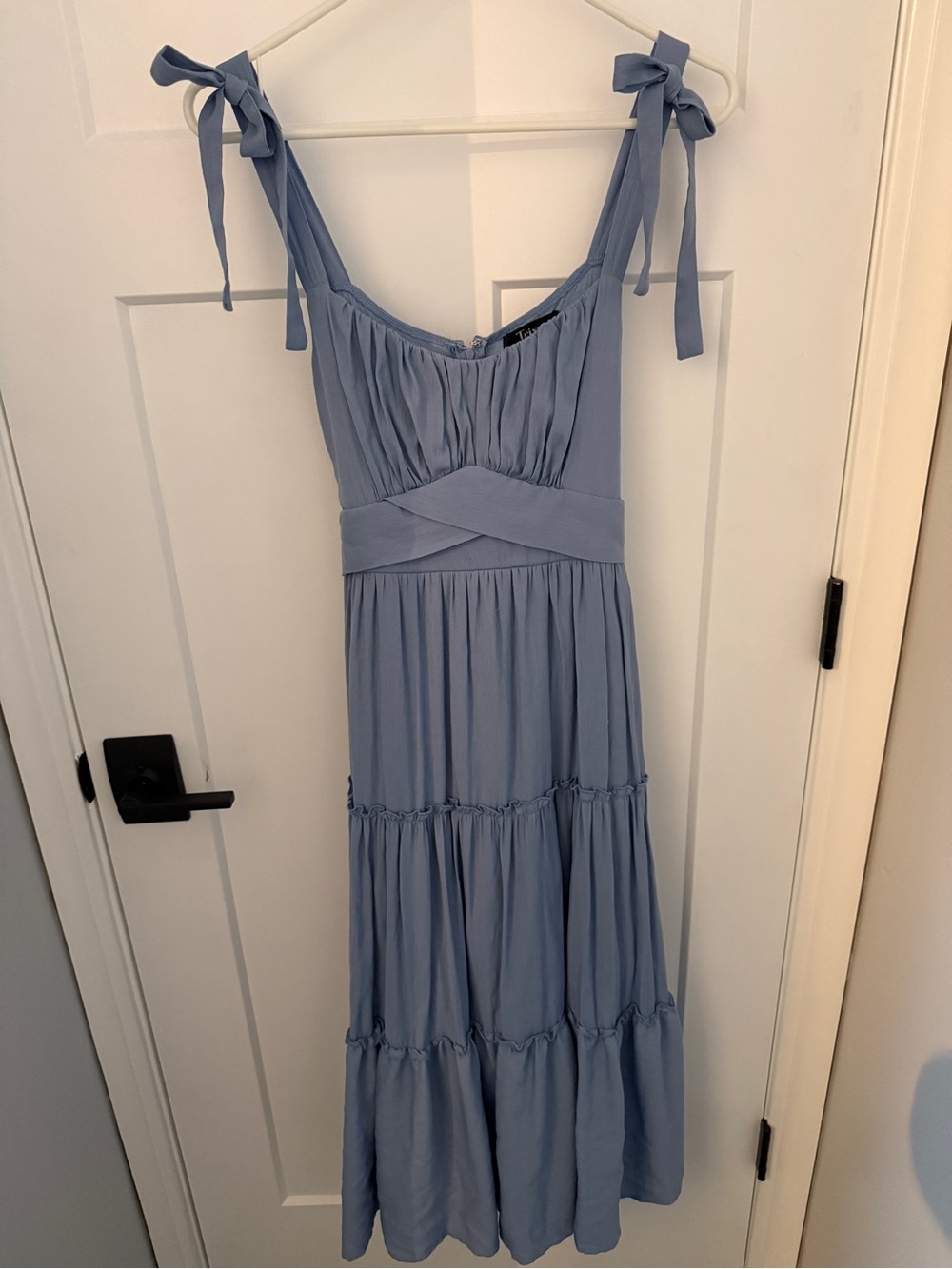 Light Blue Maxi Dress With Bows